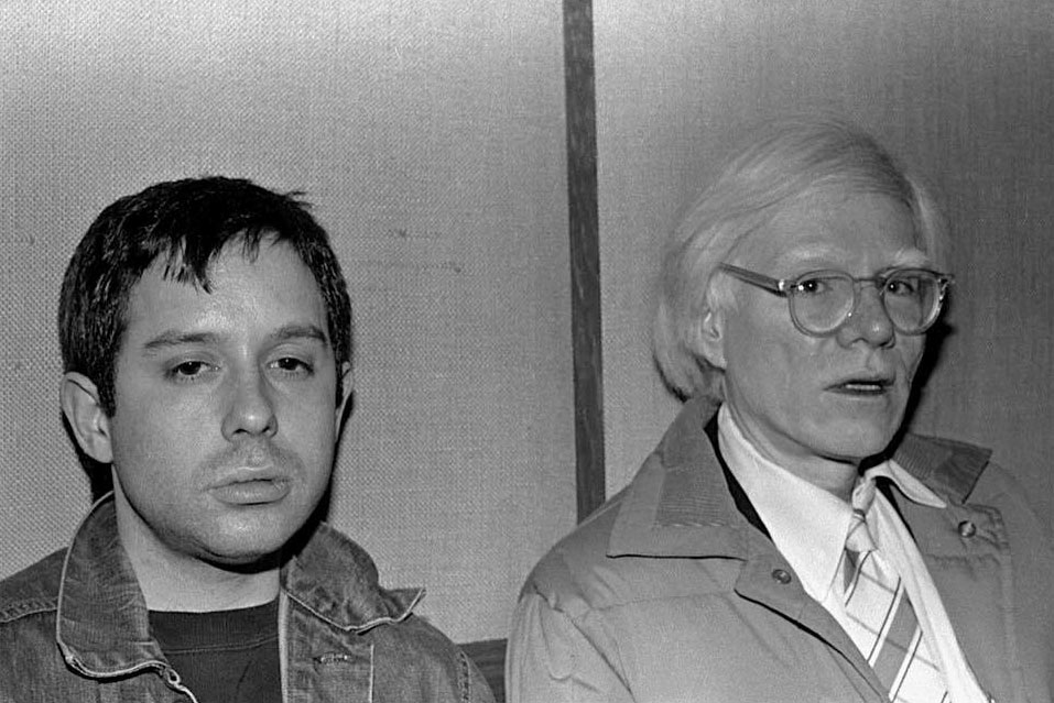Bobby and Andy (Walter Steding Recording Warhol Produced EP at Blank Studios), Photo by Chris Stein