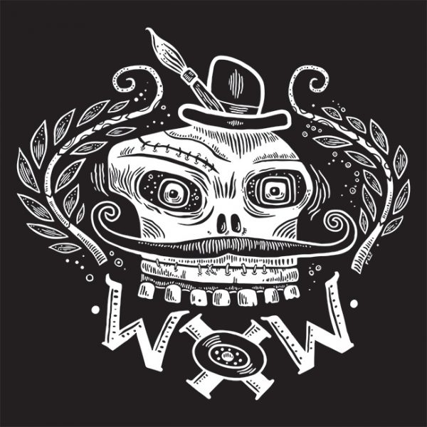WOW x WOW Girls Fitted Skully Tee Design