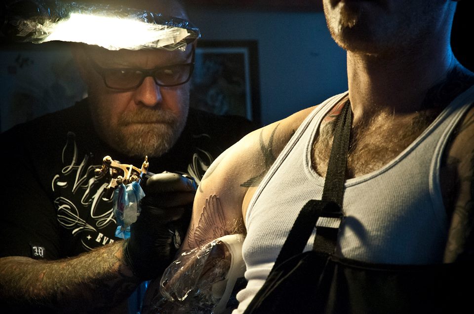 Jean 'Turf One' Labourdette - Jean Being Tattooed by TinTin