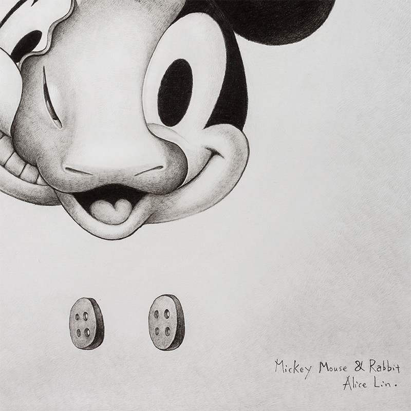 Alice Lin - Mickey Mouse and Rabbit #2 (Detail 2)