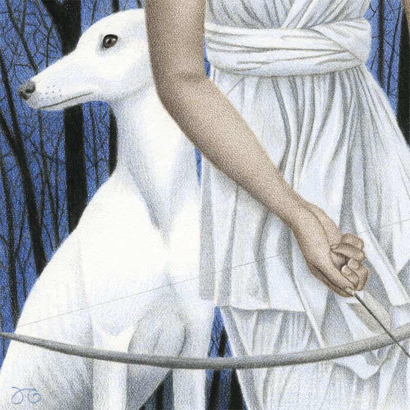 Julia Griffin - Artemis and Her Hounds (Detail 2)