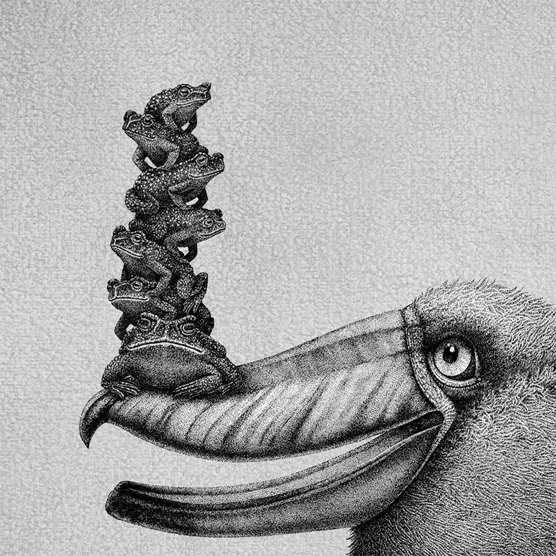 Juliet Schreckinger - Sherman the Shoebill and his Toad Stack (Detail 1)