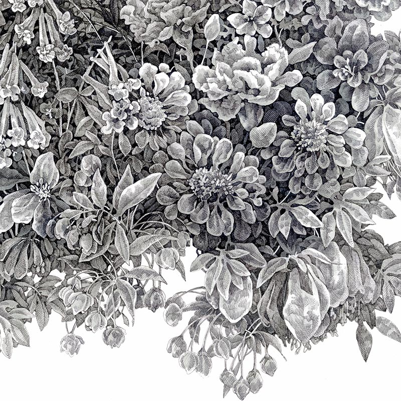 Song Kang - Gray Flowers (Detail 3)