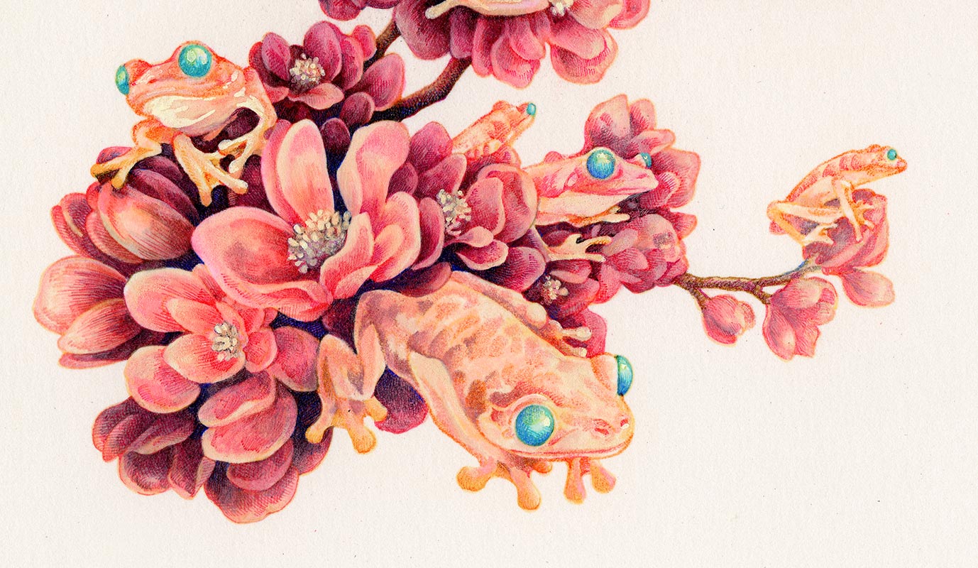 Song Kang - Frog Blossoms (Detail)