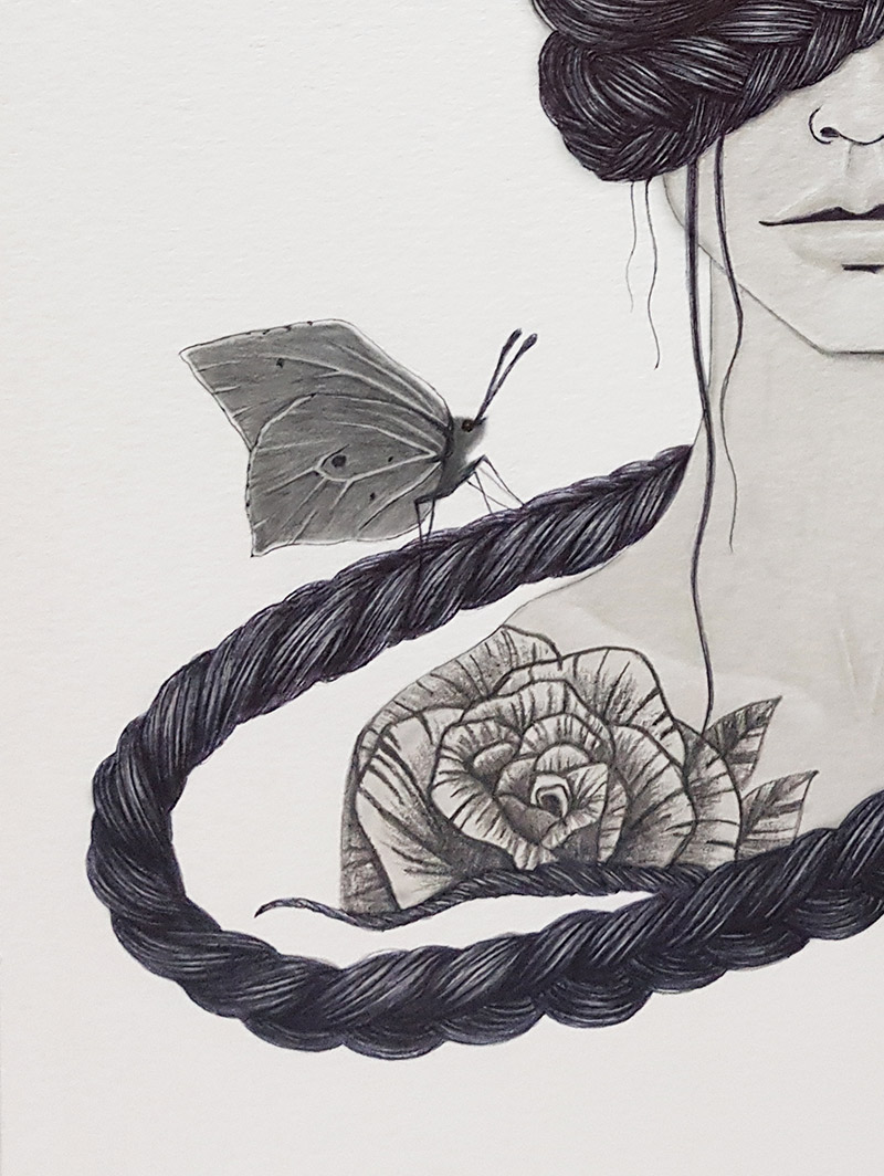 Anne Martwijit - Black Roses (Detail 2)