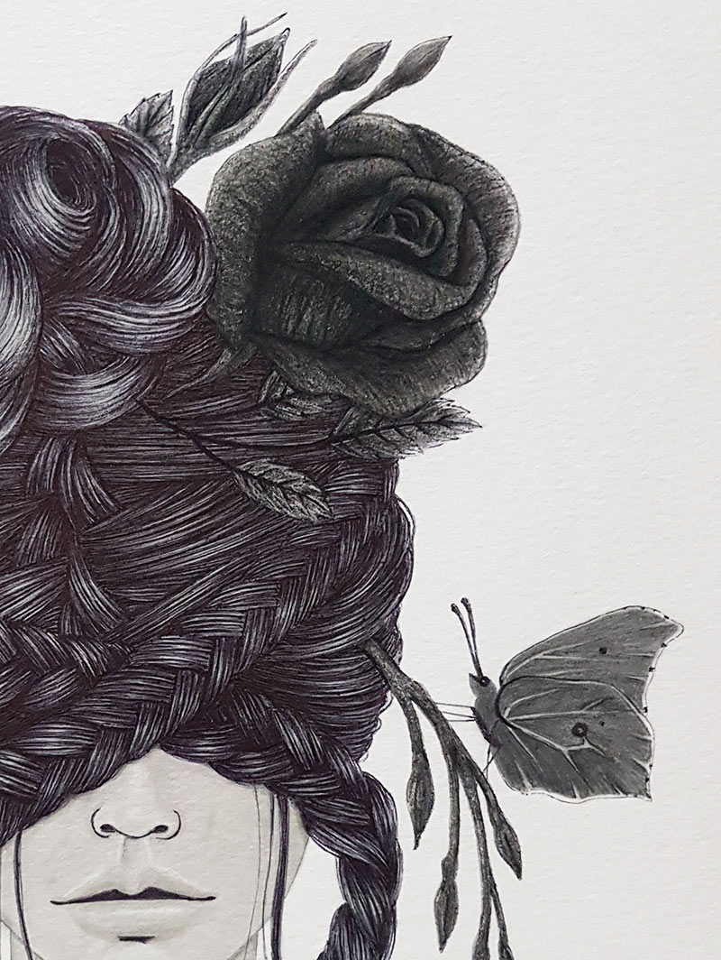 Anne Martwijit - Black Roses (Detail 3)