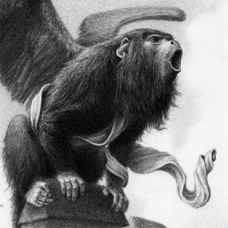 David Alvarez - Winged Monkey (Detail 2)