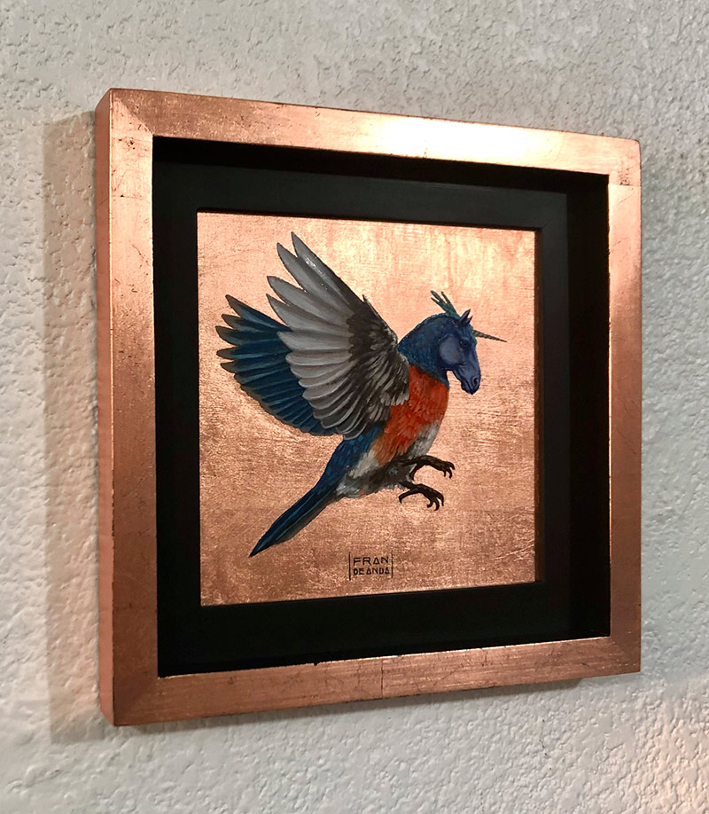 Fran De Anda - Unicorn Bird (Framed - Side)