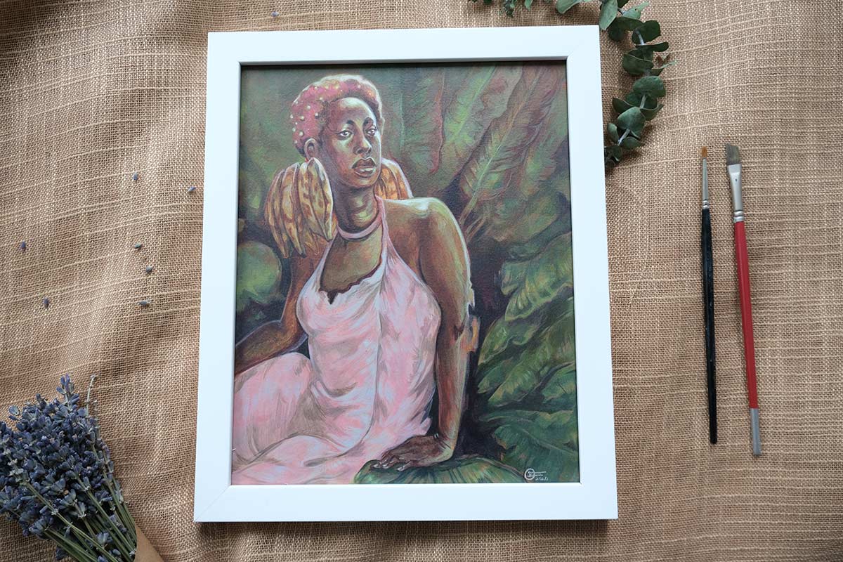 Odera Igbokwe - Plantain Woman (Framed - Front)