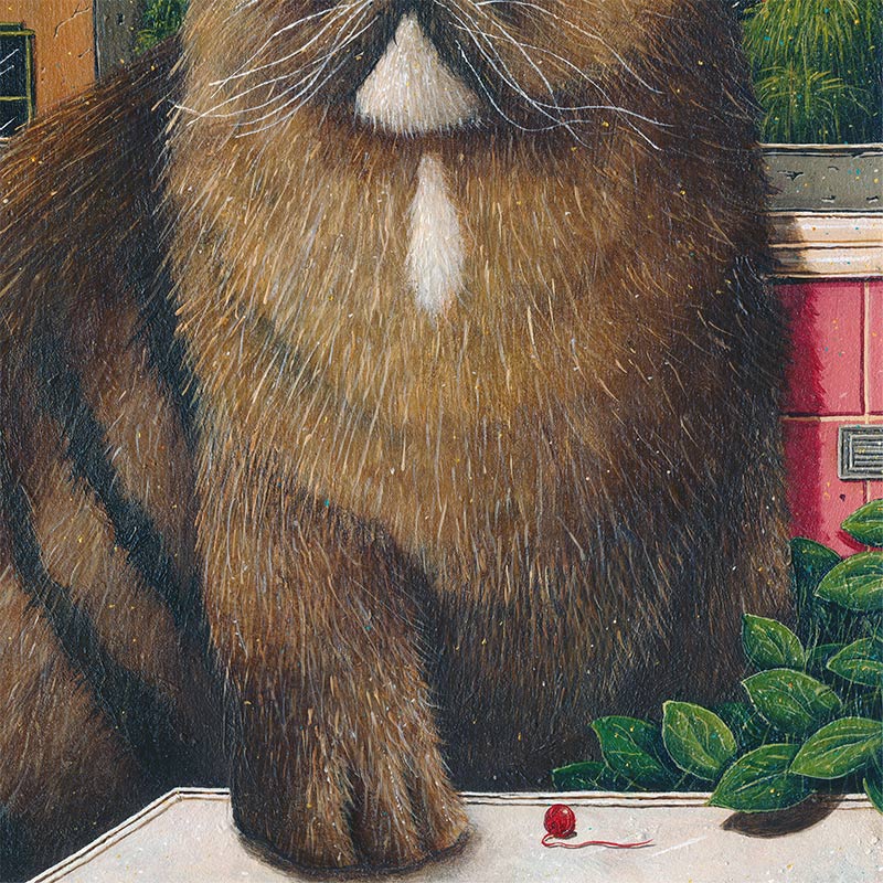 John Rego - Golden Horned Persian Cat (Detail 3)