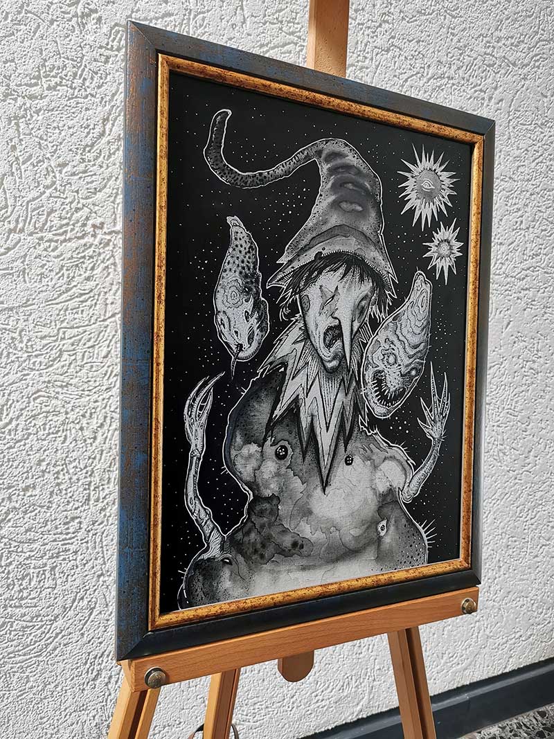 Andreas Nagel - Mask Witch (Framed - Side)