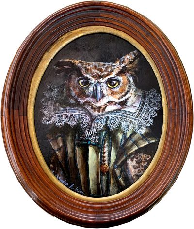 Cassandra Kim - Portrait of an Owl (Framed - Front)