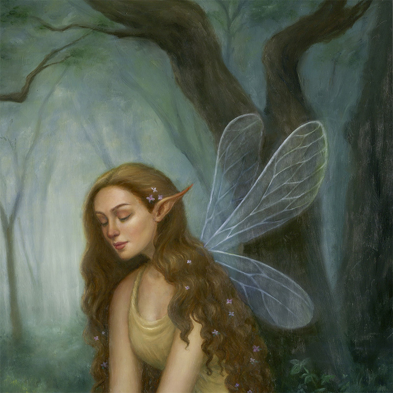 Lindsey Martin Gardner - Fairy and Bunny (Detail 1)