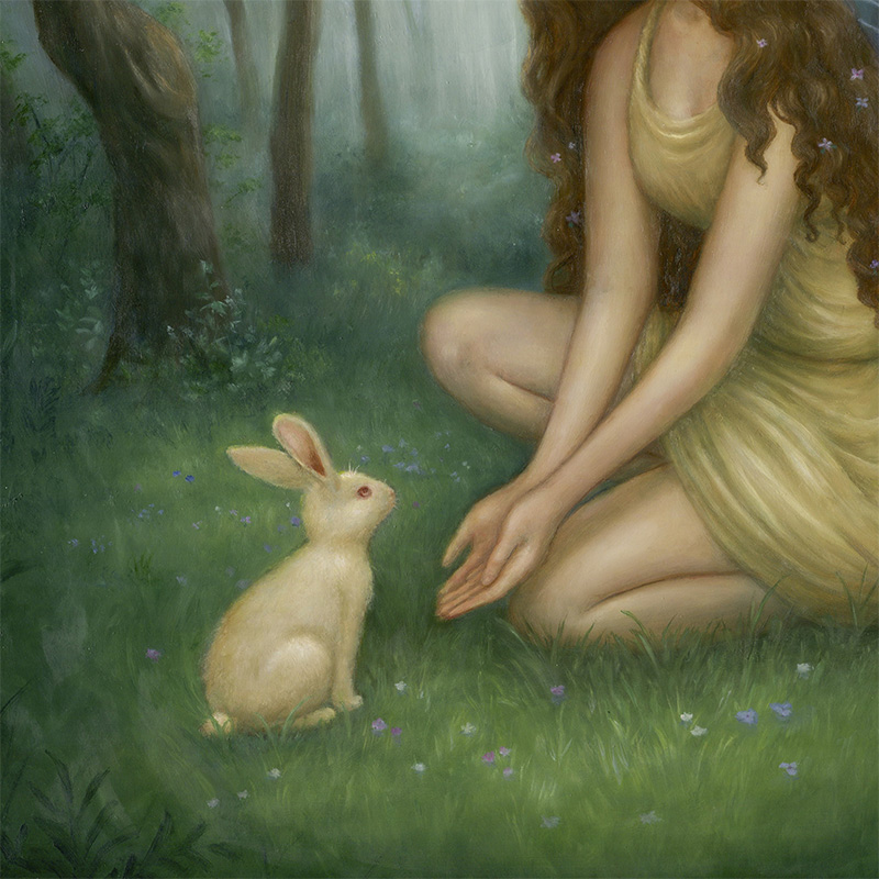 Lindsey Martin Gardner - Fairy and Bunny (Detail 2)