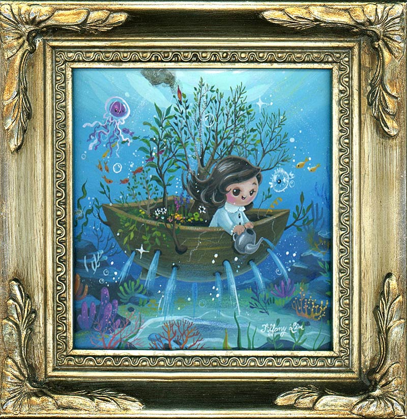 Tiffany Liu - The Leaking Ship Waters the Reef (Framed)