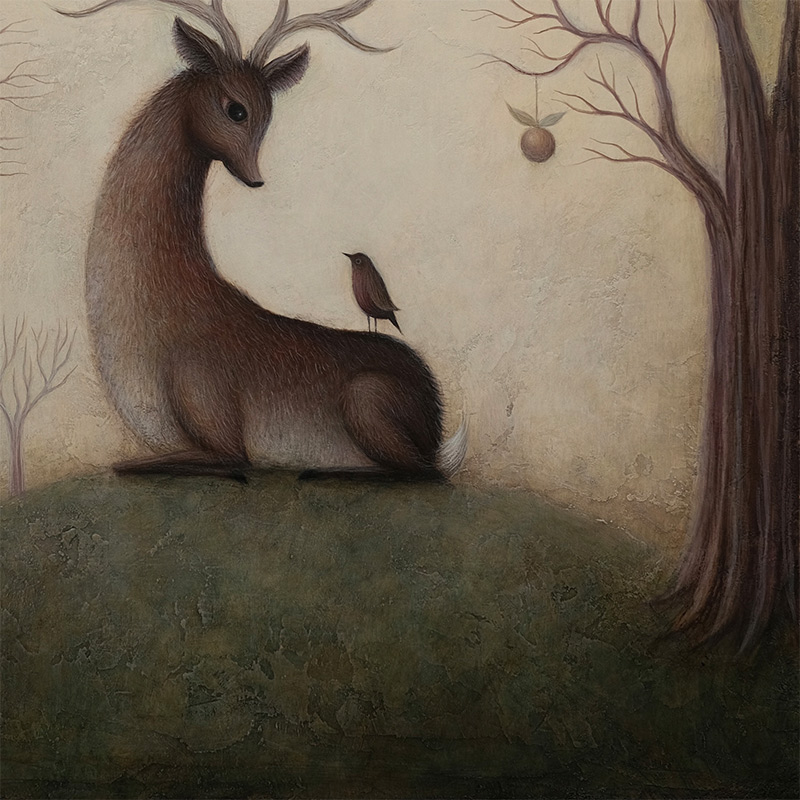 Paul Barnes - The Stag and Bird (Detail 2)