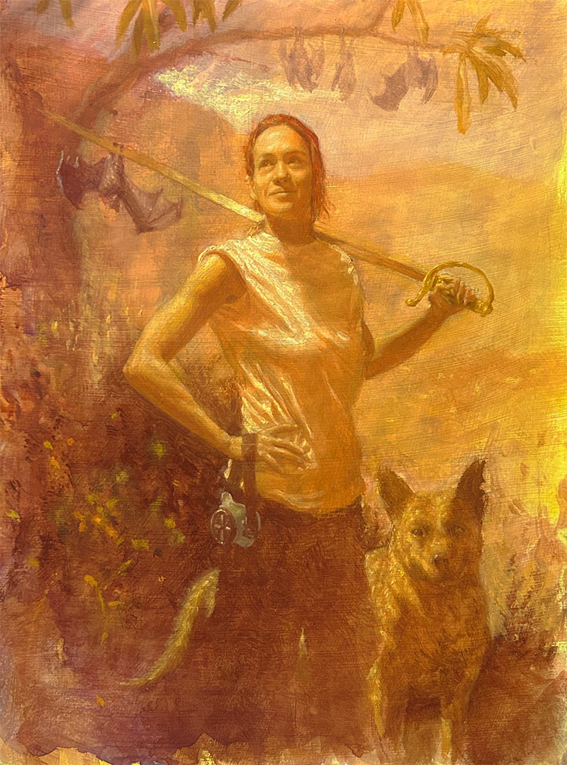 Diego de la Rosa - Bat and Dog (Cropped)