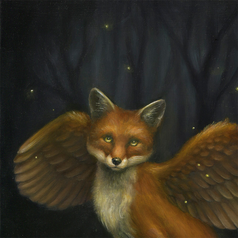 Lindsey Martin Gardner - Winged Fox (Detail 1)
